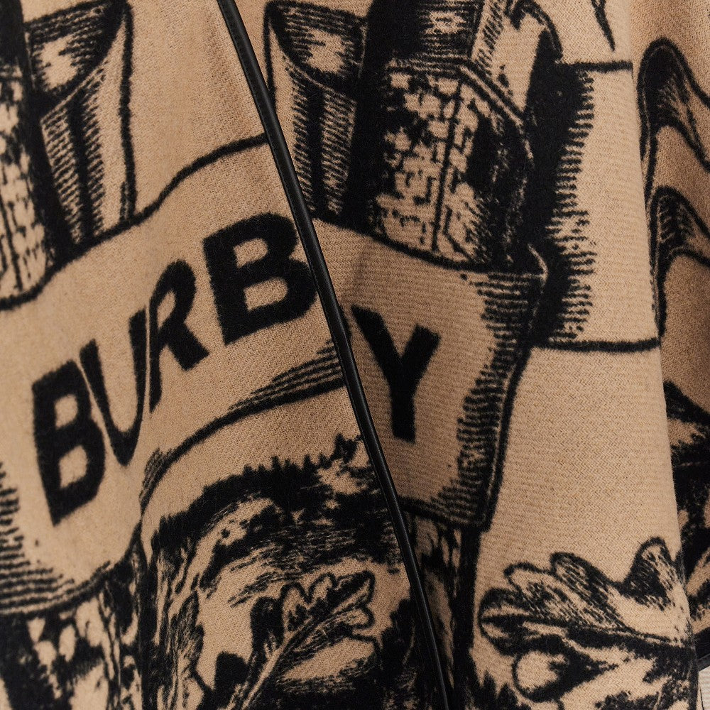 BURBERRY Gallant Knight wool cape