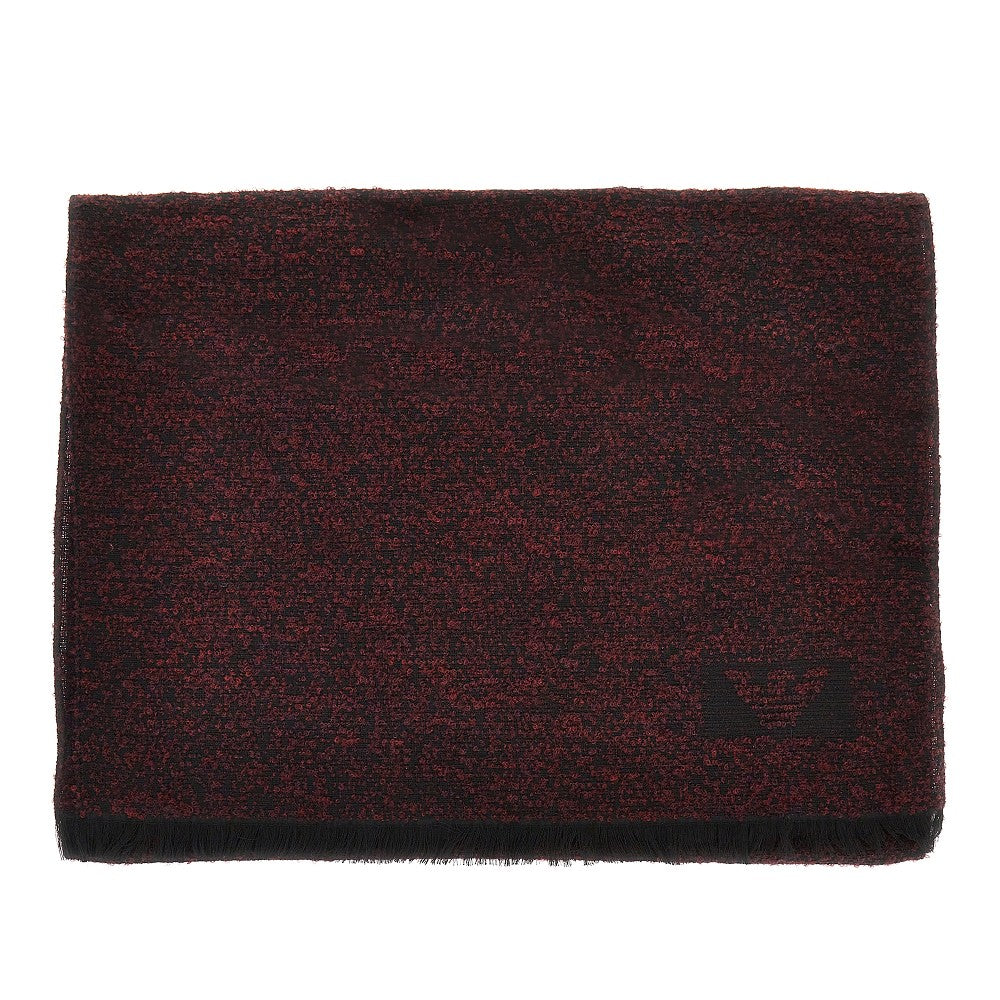 EMPORIO ARMANI Bouclé wool blend scarf