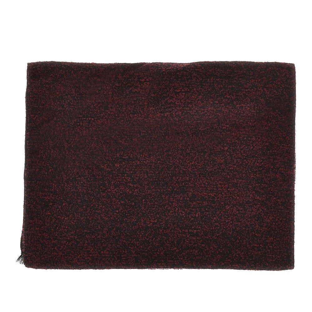 EMPORIO ARMANI Bouclé wool blend scarf