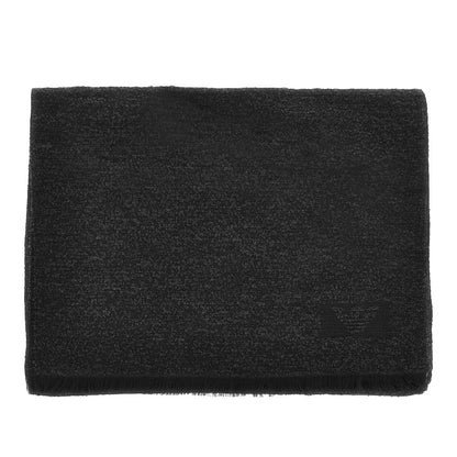 EMPORIO ARMANI Bouclé wool blend scarf