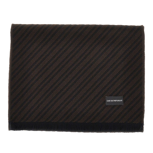 EMPORIO ARMANI Jacquard viscose blend scarf