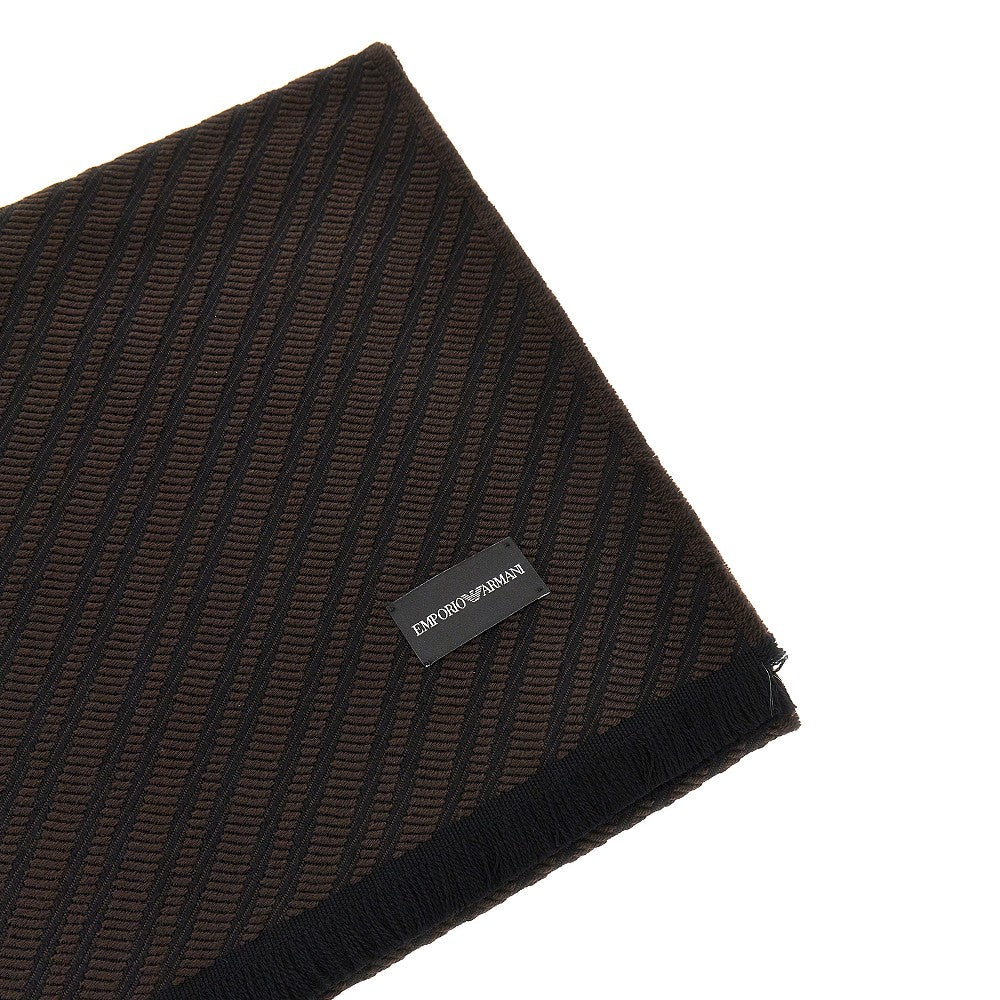 EMPORIO ARMANI Jacquard viscose blend scarf
