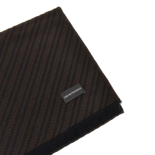 EMPORIO ARMANI Jacquard viscose blend scarf
