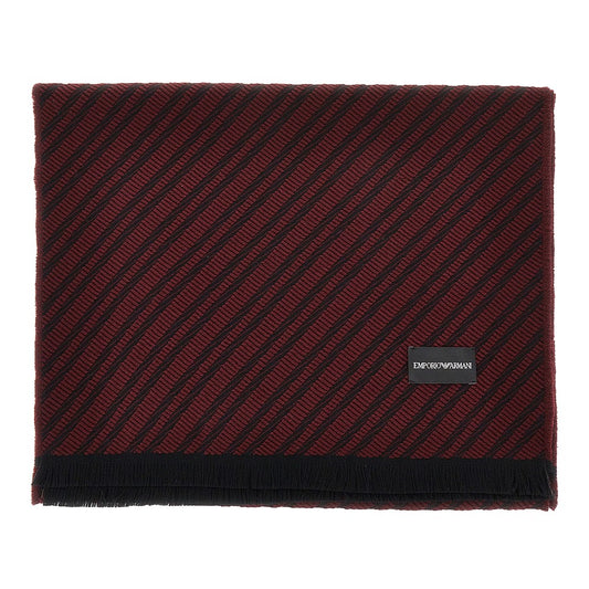 EMPORIO ARMANI Jacquard wool scarf