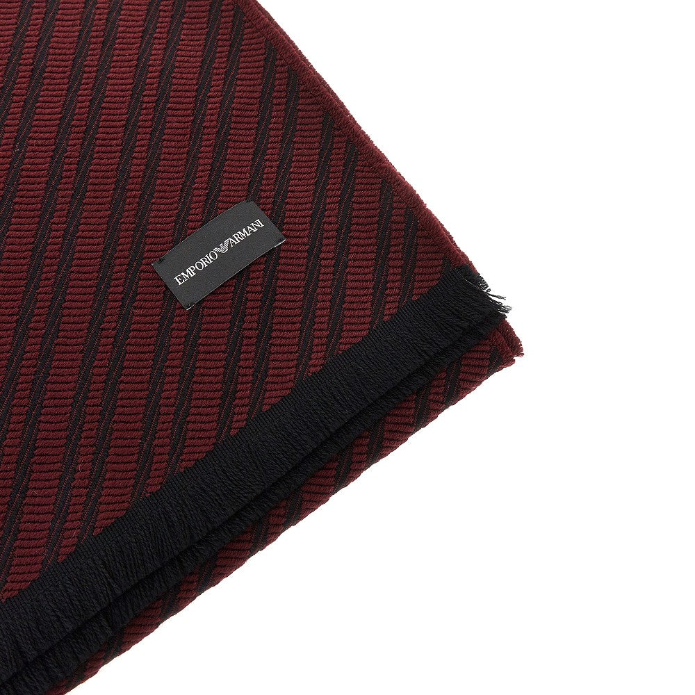 EMPORIO ARMANI Jacquard wool scarf