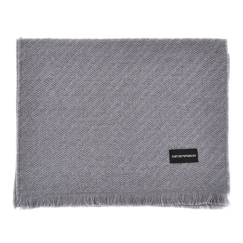 EMPORIO ARMANI Jacquard wool scarf