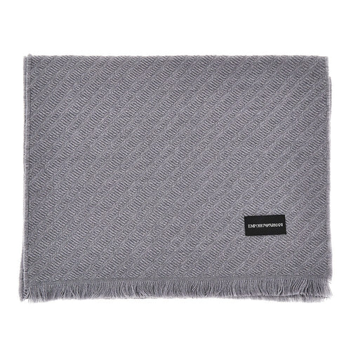 EMPORIO ARMANI Jacquard wool scarf