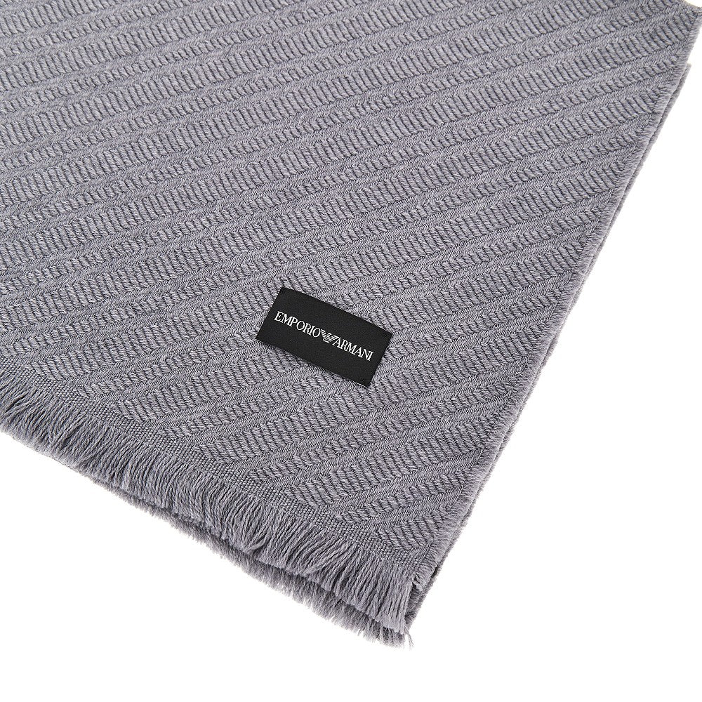 EMPORIO ARMANI Jacquard wool scarf