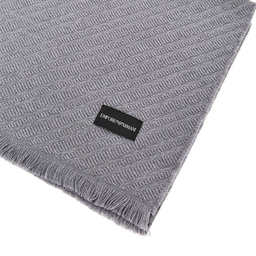 EMPORIO ARMANI Jacquard wool scarf