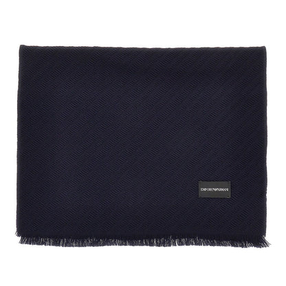 EMPORIO ARMANI Jacquard wool scarf
