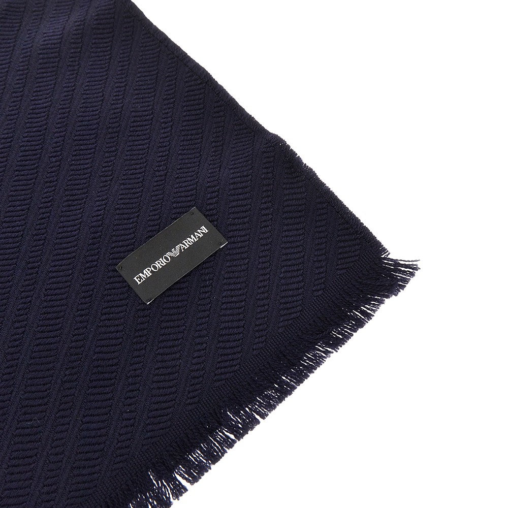 EMPORIO ARMANI Jacquard wool scarf