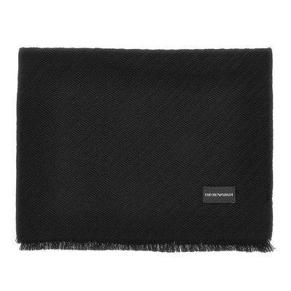 EMPORIO ARMANI Jacquard wool scarf