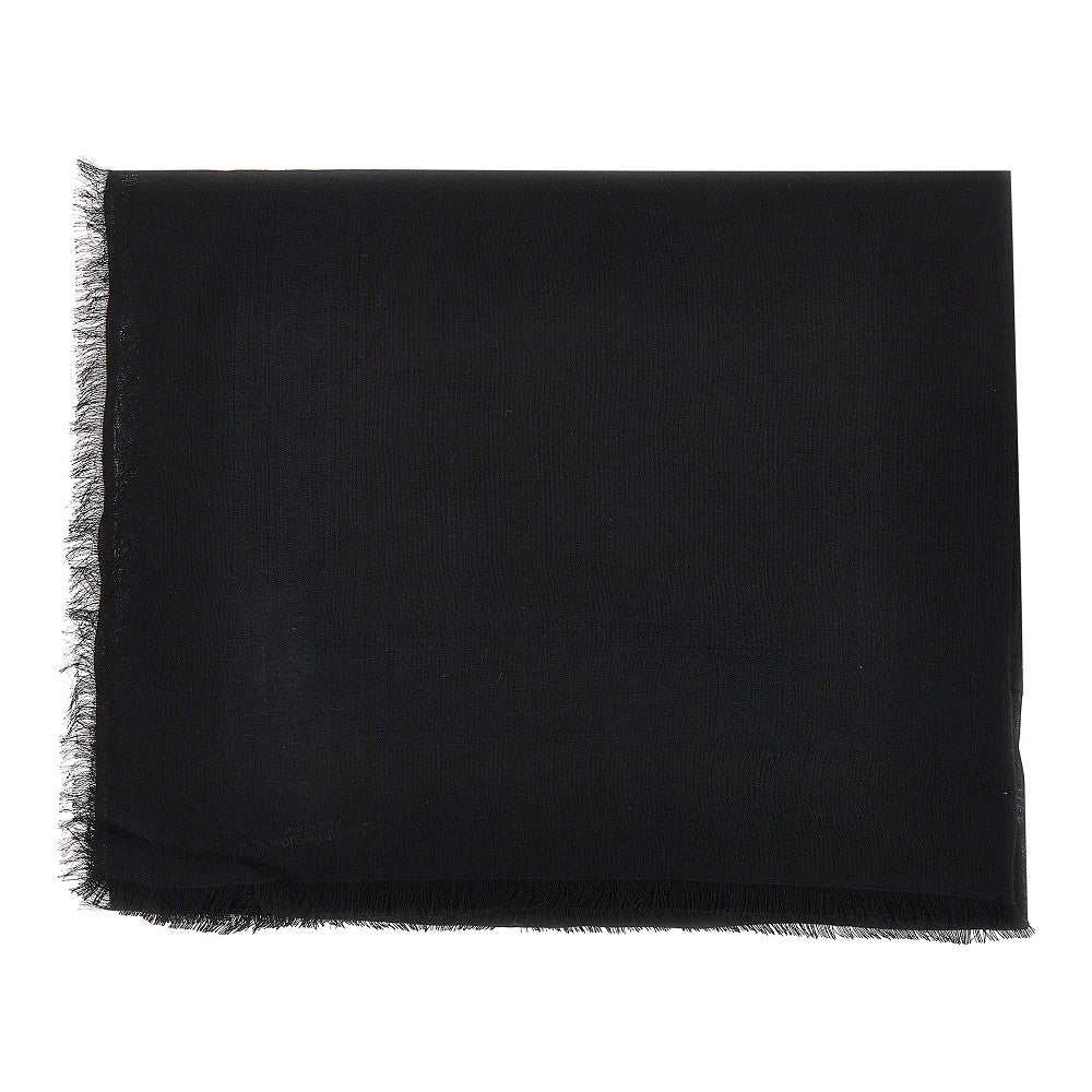 EMPORIO ARMANI Jacquard logo modal-blend shawl