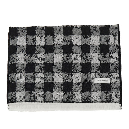 EMPORIO ARMANI Knitted scarf with Check motif