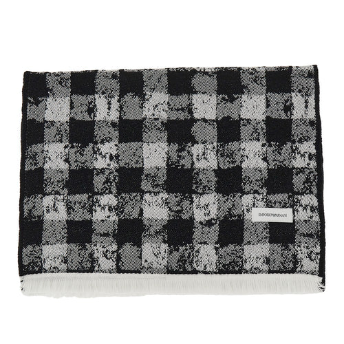 EMPORIO ARMANI Knitted scarf with Check motif