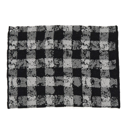 EMPORIO ARMANI Knitted scarf with Check motif