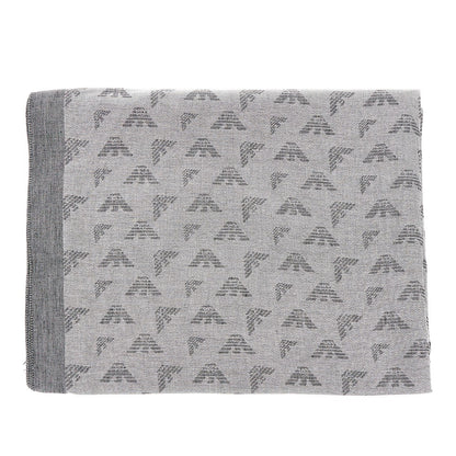 EMPORIO ARMANI Viscose-blend scarf with Eagle motif