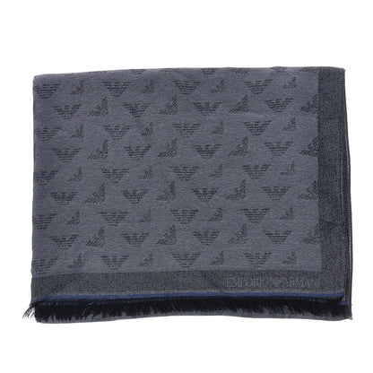 EMPORIO ARMANI Viscose-blend scarf with Eagle motif