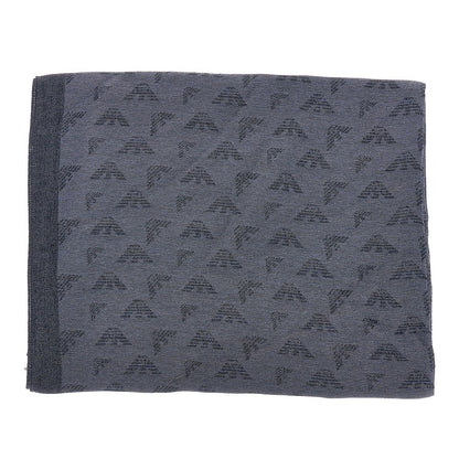 EMPORIO ARMANI Viscose-blend scarf with Eagle motif