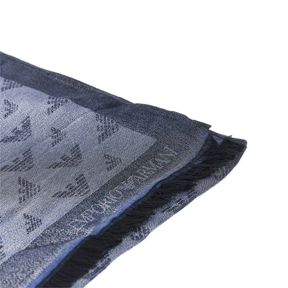 EMPORIO ARMANI Viscose-blend scarf with Eagle motif