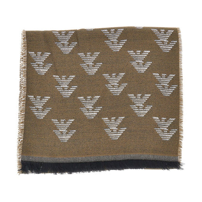 EMPORIO ARMANI Knitted scarf with Eagle motif