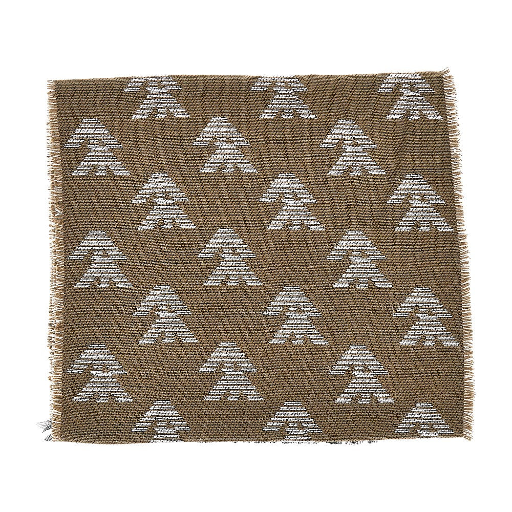 EMPORIO ARMANI Knitted scarf with Eagle motif