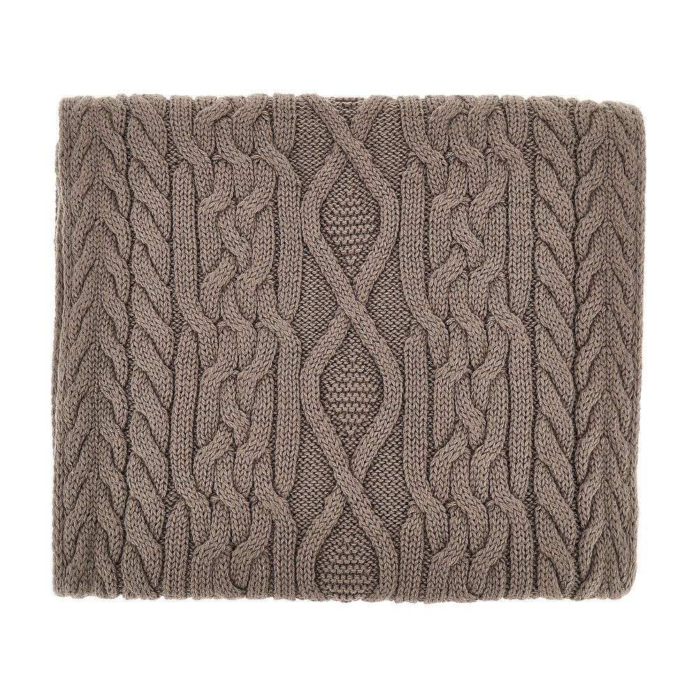 EMPORIO ARMANI Wool-blend scarf with logo label