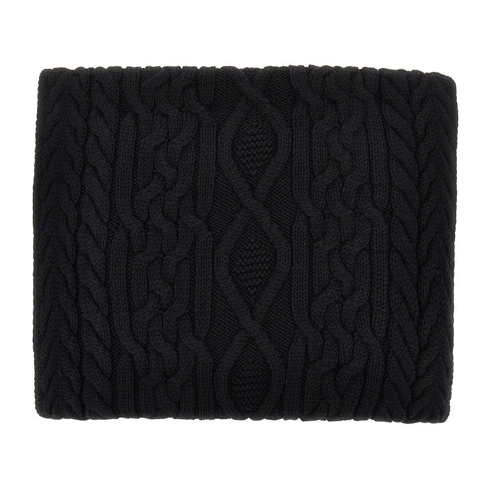EMPORIO ARMANI Wool-blend scarf with logo label