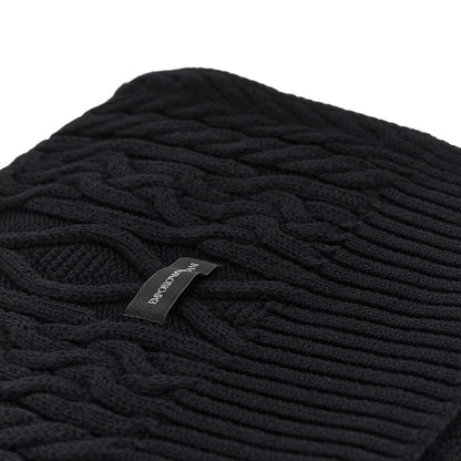 EMPORIO ARMANI Wool-blend scarf with logo label