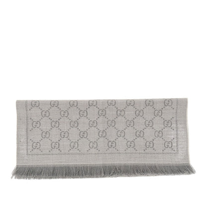 GUCCI GG jacquard wool scarf