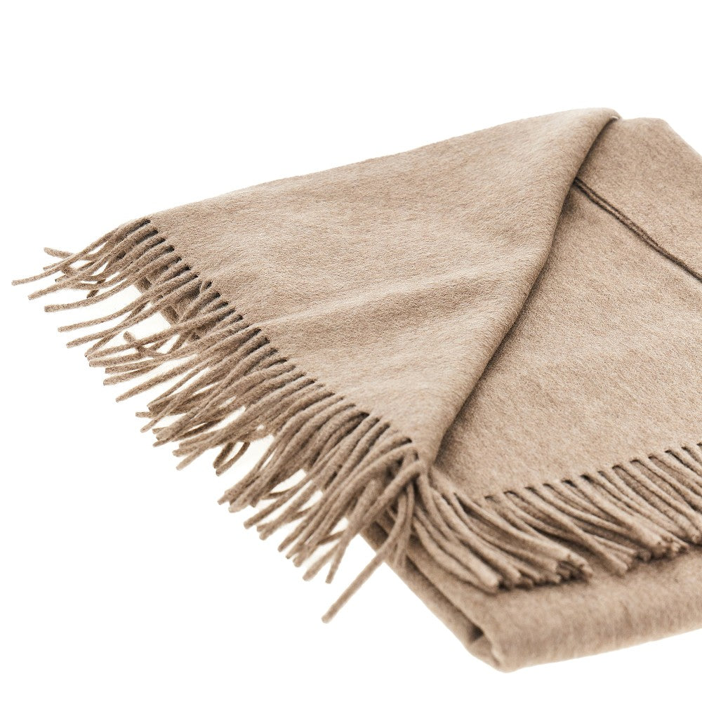 MAX MARA Logo embroidery cashmere scarf