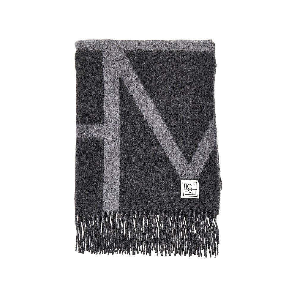 TOTEME Brushed wool Monogram scarf