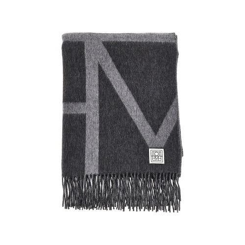 TOTEME Brushed wool Monogram scarf