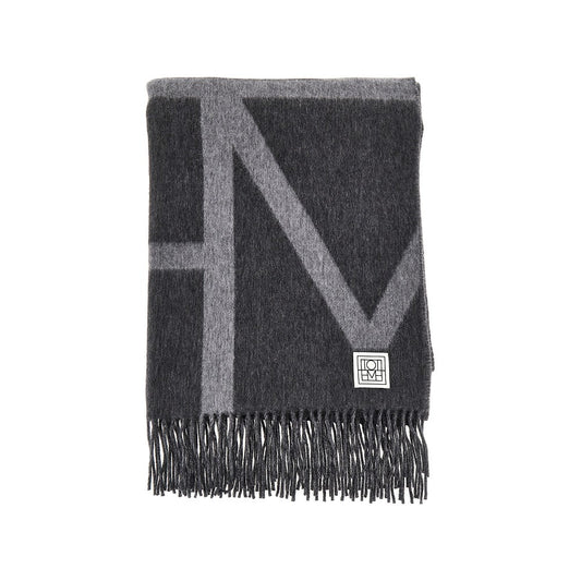 TOTEME Brushed wool Monogram scarf