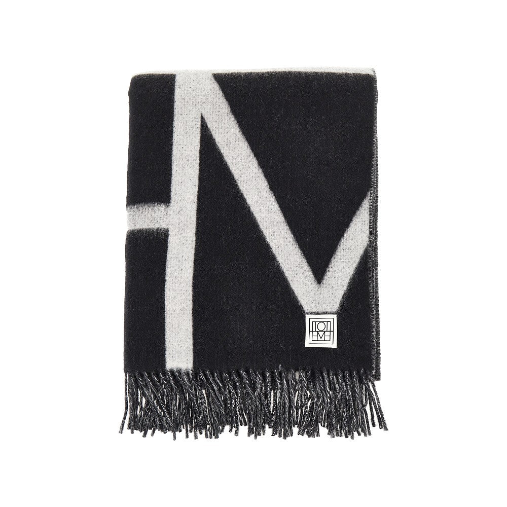 TOTEME Brushed wool Monogram scarf