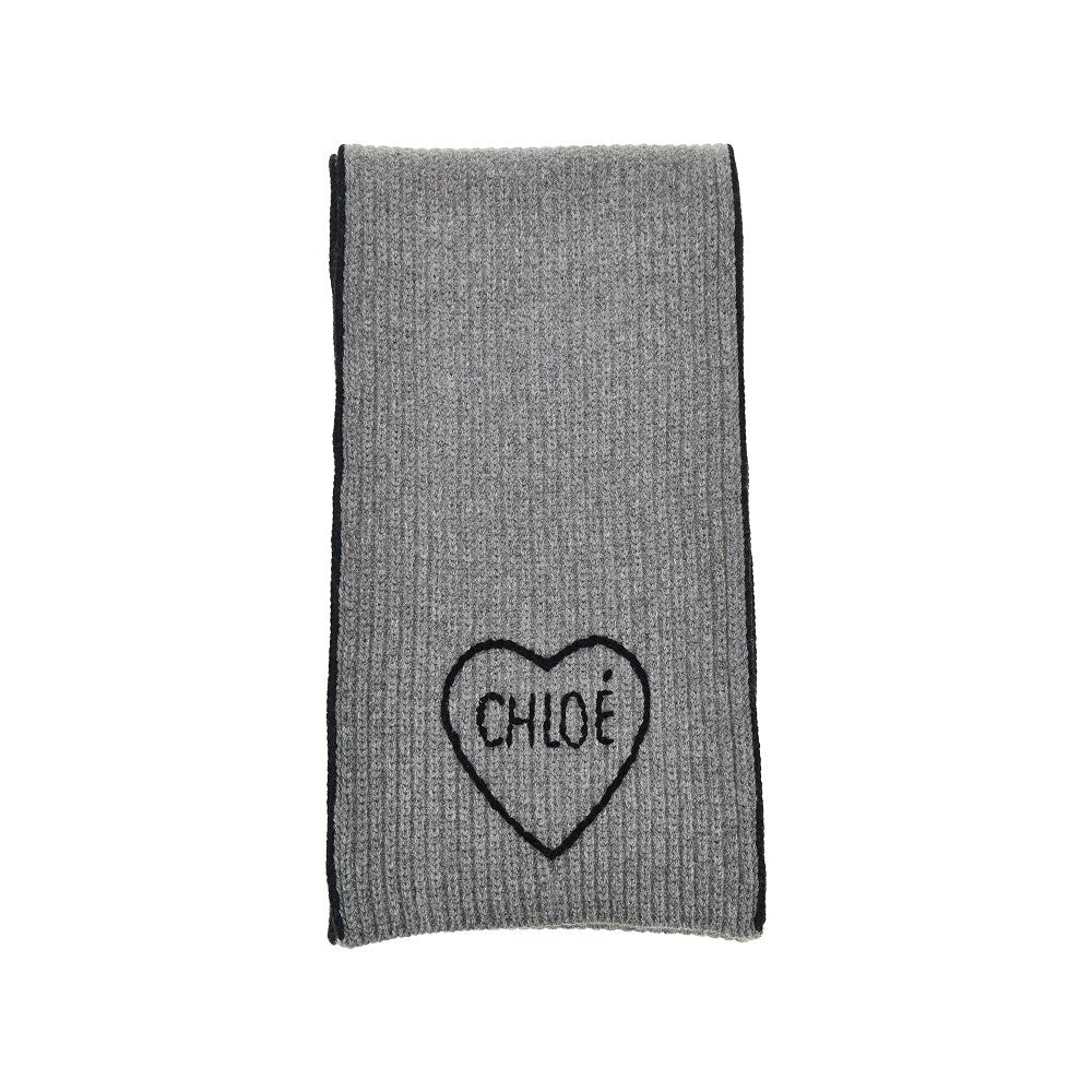 Chloé 'Chloé Encoeur' wool and cashmere scarf