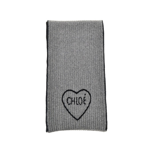 Chloé 'Chloé Encoeur' wool and cashmere scarf