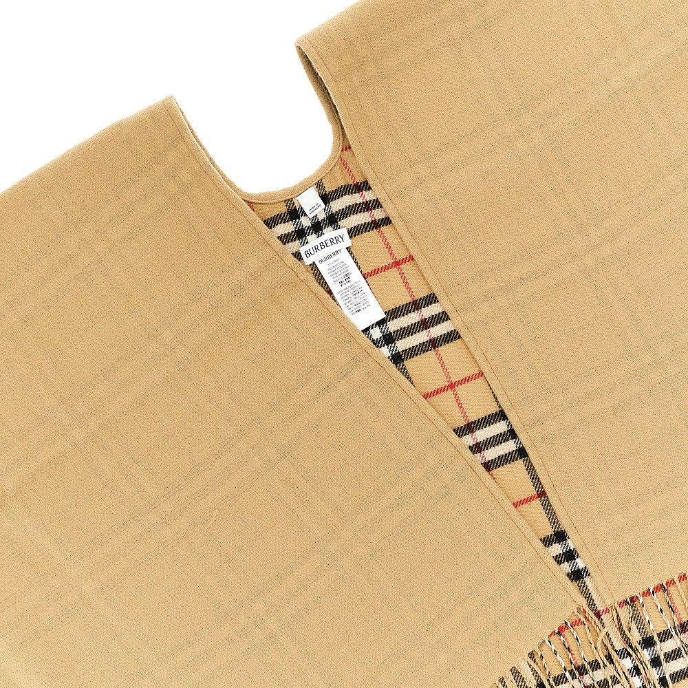 BURBERRY Check wool reversible cape