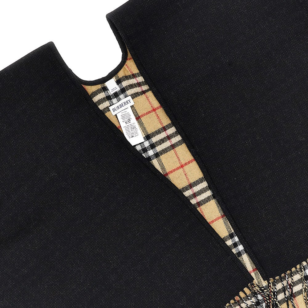BURBERRY Check wool reversible cape