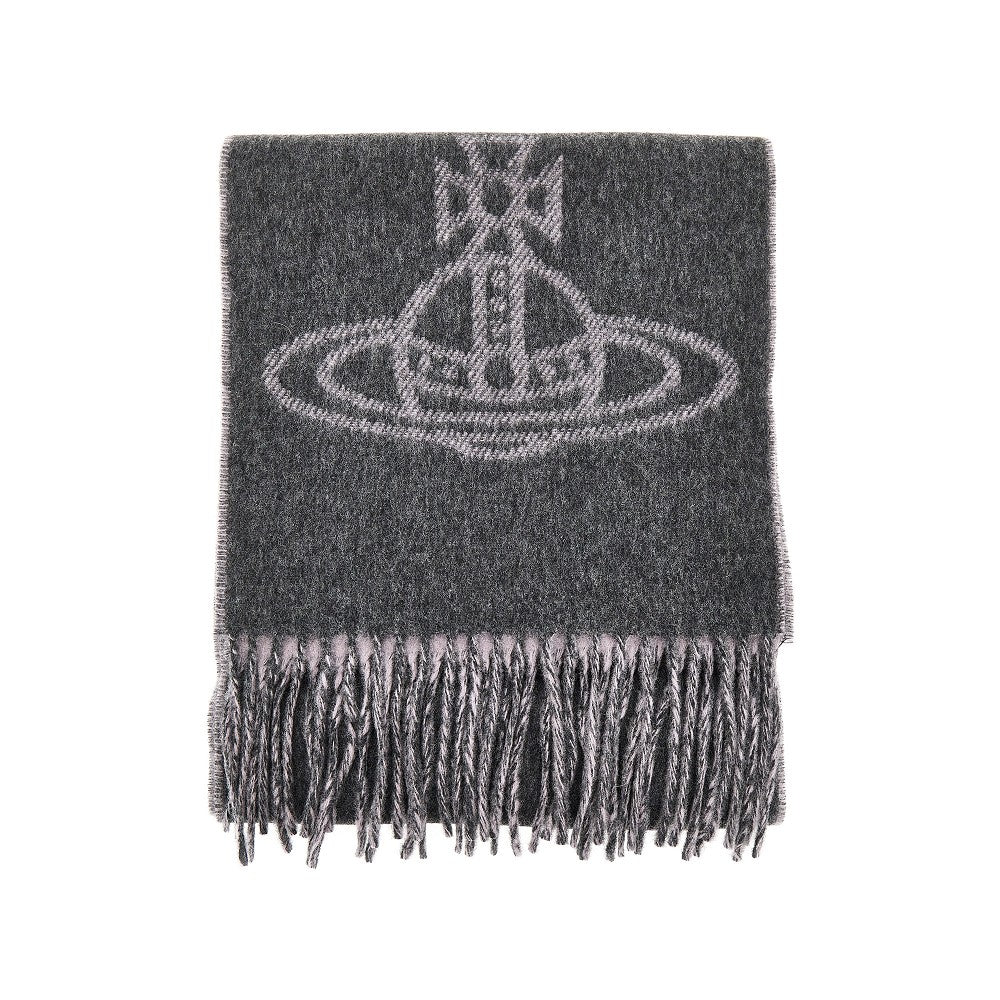 Vivienne Westwood Single Orb double-face wool scarf