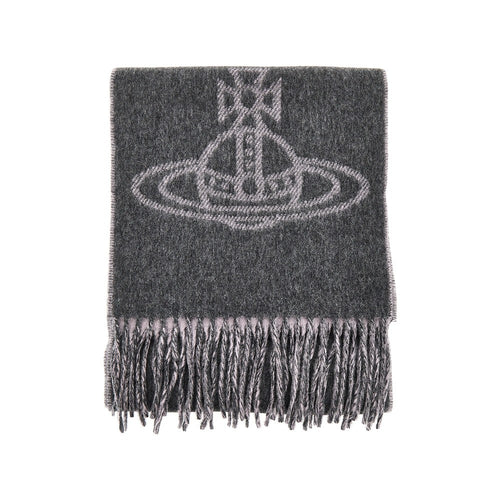 Vivienne Westwood Single Orb double-face wool scarf