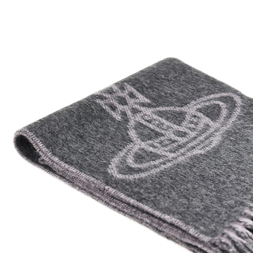 Vivienne Westwood Single Orb double-face wool scarf