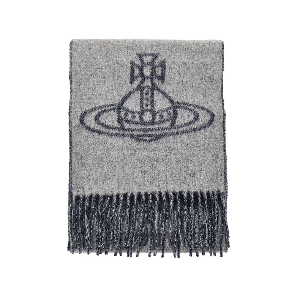 Vivienne Westwood Single Orb double-face wool scarf