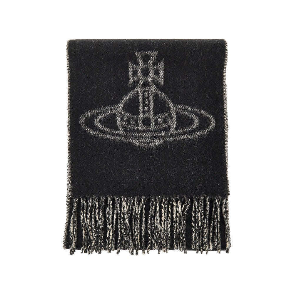 Vivienne Westwood Single Orb double-face wool scarf