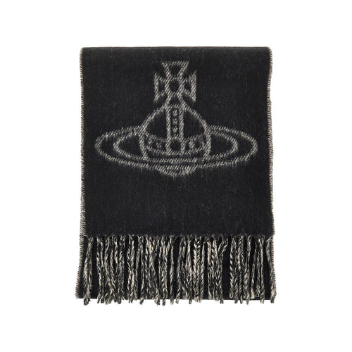 Vivienne Westwood Single Orb double-face wool scarf