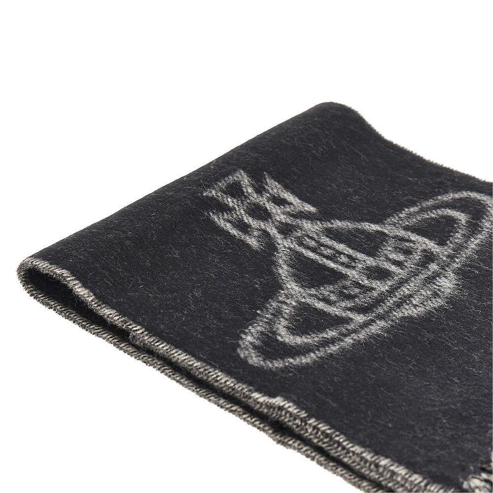 Vivienne Westwood Single Orb double-face wool scarf