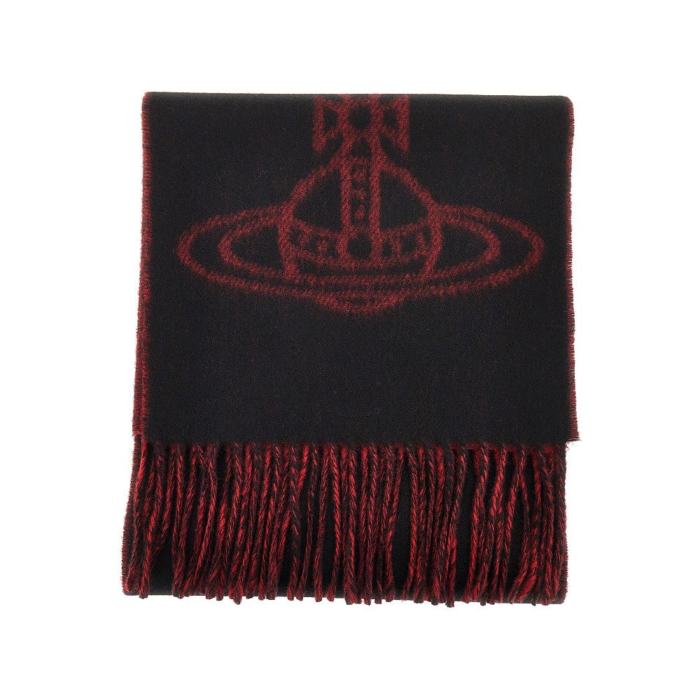 Vivienne Westwood Single Orb double-face wool scarf