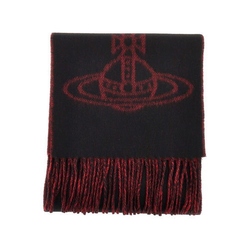 Vivienne Westwood Single Orb double-face wool scarf