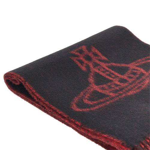 Vivienne Westwood Single Orb double-face wool scarf