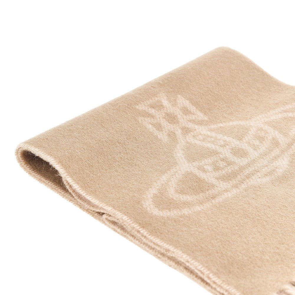 Vivienne Westwood Single Orb double-face wool scarf